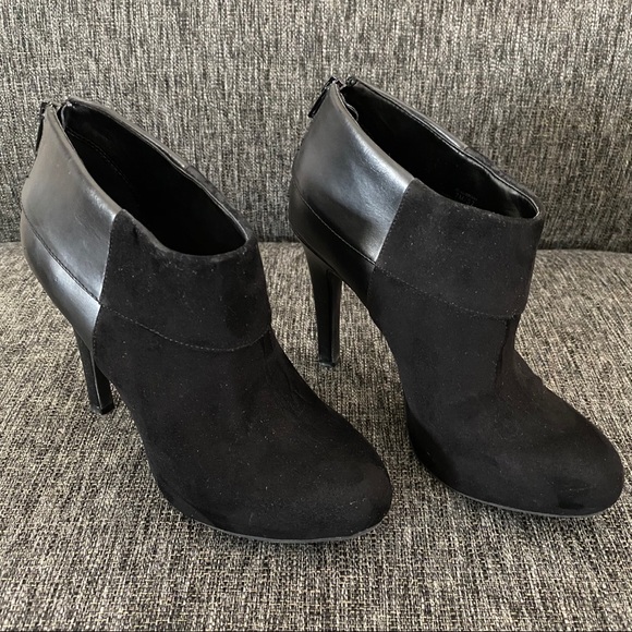 JESSICA SIMPSON Suede/Leather Ankle Booties - Picture 1 of 5